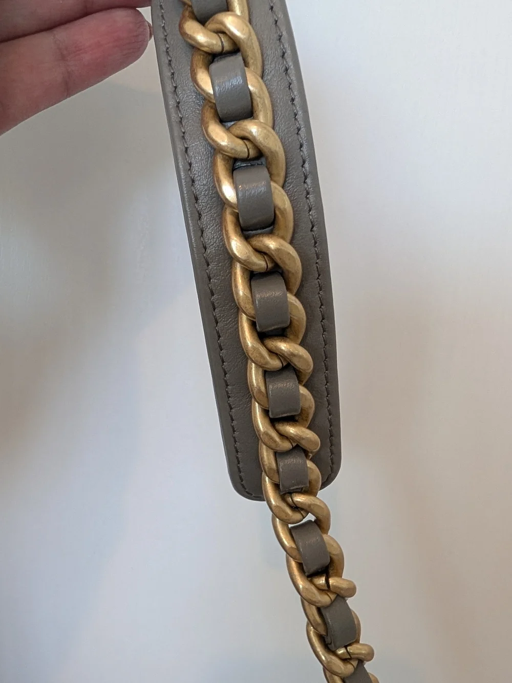 Chanel 25 Medium Grey Suede Shoulder Bag